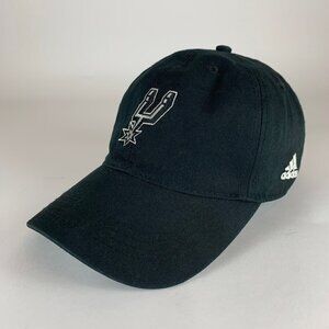 San Antonio Spurs NBA Black Adidas Relaxed Fit Strapback Hat